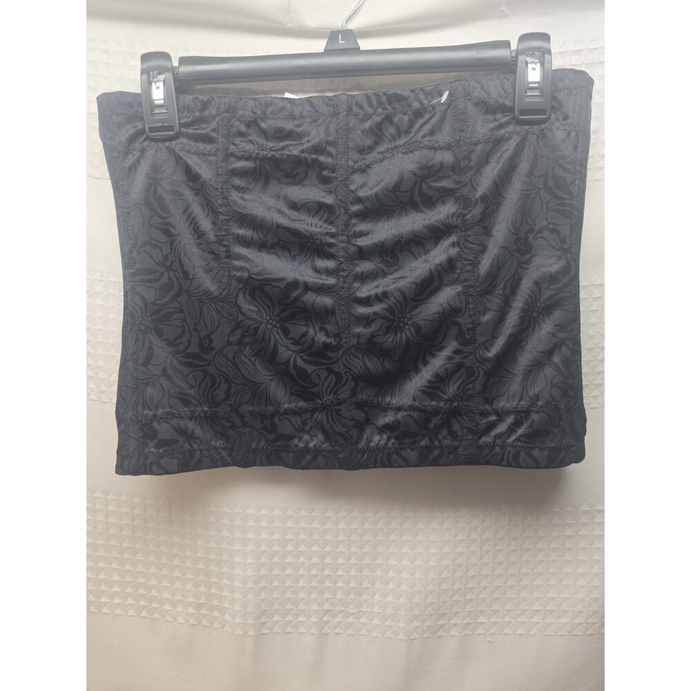 Maidenform Womens Sz XL Black Hook & Eye Back Bustier Corset Waist Cincher 7011